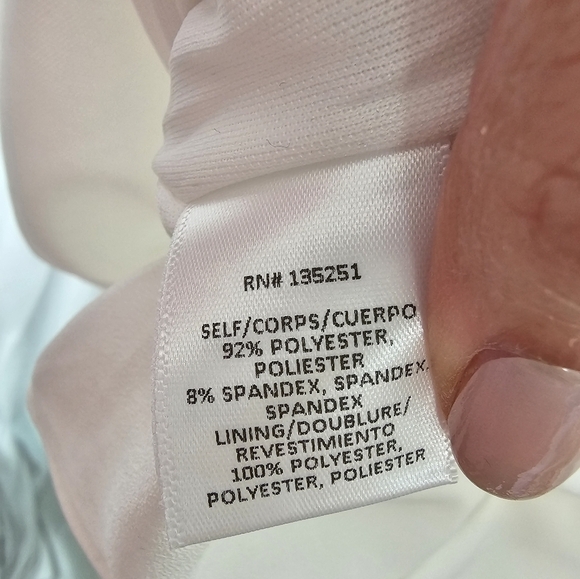 Fraiche V-neck Mini-dress in size Small White with 3/4 length sleeves NWT - Picture 5 of 7